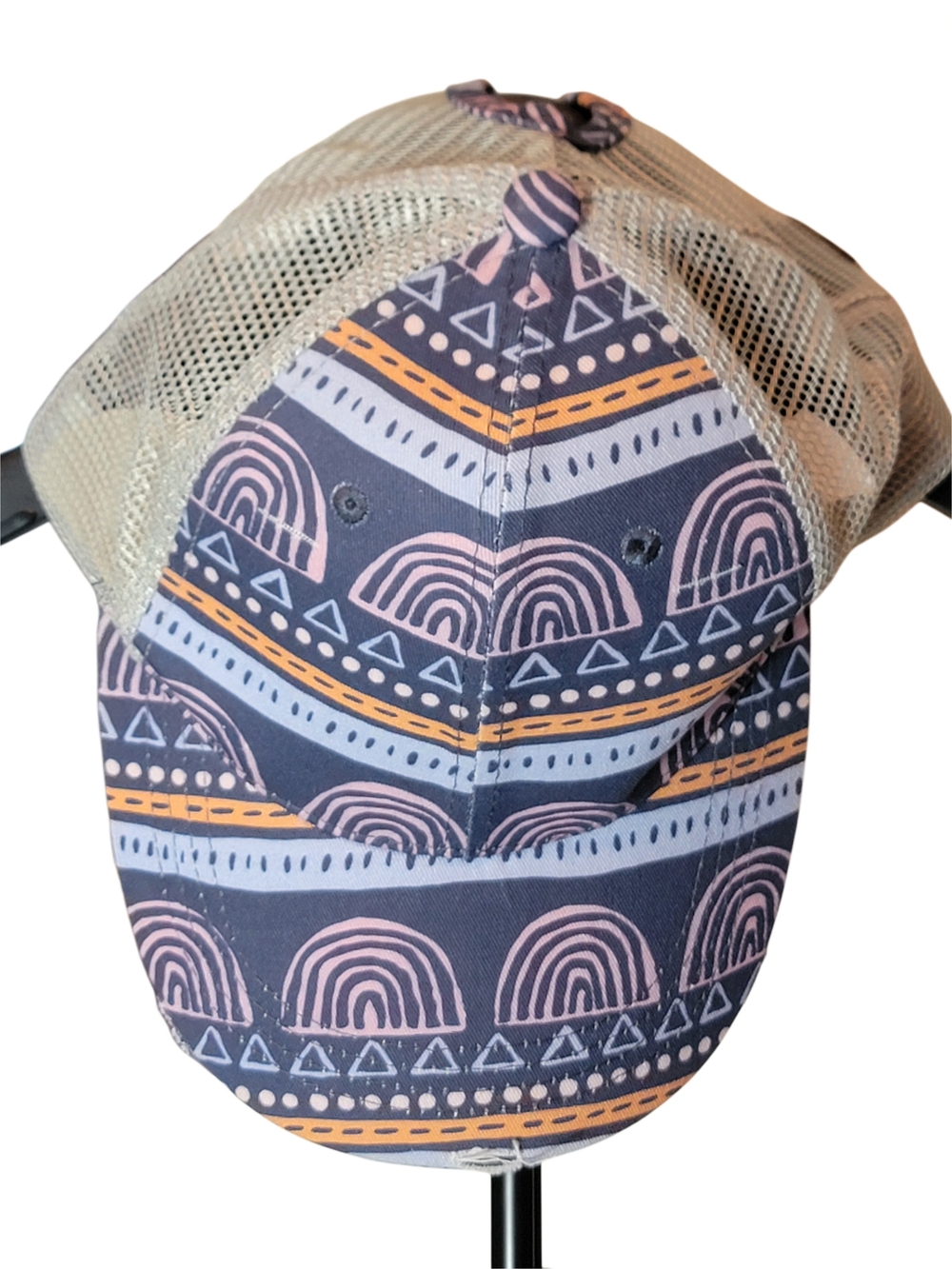 Latched Mama Womens Mesh Trucker Hat - Pink, Navy & Yellow - NWT